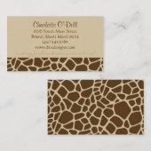 Carte De Visite copie de girafe bronzage (Devant / Derrière)