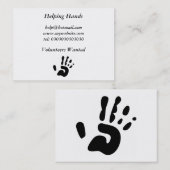 Carte De Visite Copie de main noire (Devant / Derrière)