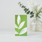 Carte De Visite Copie de nature - feuille vert (Debout devant)