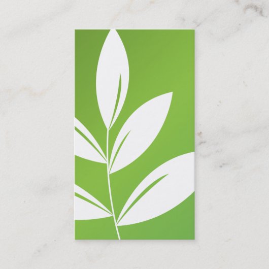 Carte De Visite Copie de nature - feuille vert (Devant)