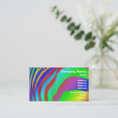 Carte De Visite Copie de zèbre d'arc-en-ciel (Debout devant)
