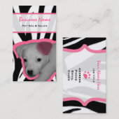 Carte De Visite Copie de zèbre et spa et salon roses d'animal (Devant / Derrière)