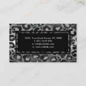 Carte De Visite Copie d'or et noire de Jaguar de léopard de (Dos)