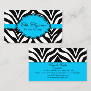 Carte De Visite Copie élégante de zèbre