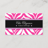 Carte De Visite Copie et dentelle de zèbre élégantes (Devant)