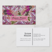 Carte De Visite Copie scintillante de papillon (Devant / Derrière)