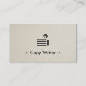Carte De Visite Copier Writer Simple Elegant Professional (Devant)
