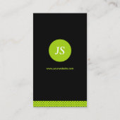 Carte De Visite Copier Writer - Stylish Apple Green (Dos)