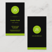 Carte De Visite Copier Writer - Stylish Apple Green (Devant / Derrière)