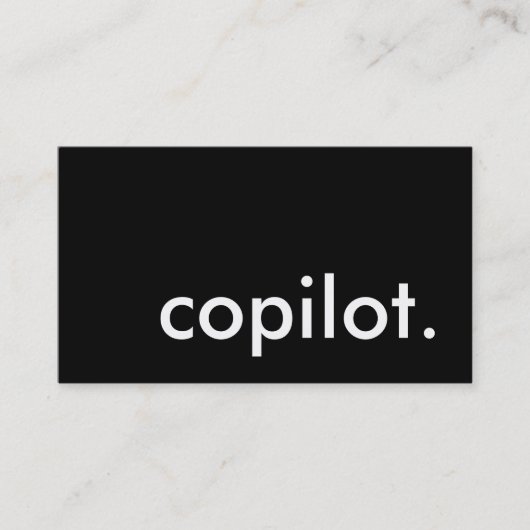 Carte De Visite copilote. (Devant)