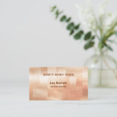 Carte De Visite Copper Checkerboard Design (Debout devant)