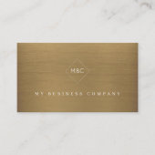 Carte De Visite Copper moderne élégant monogrammed simple (Devant)