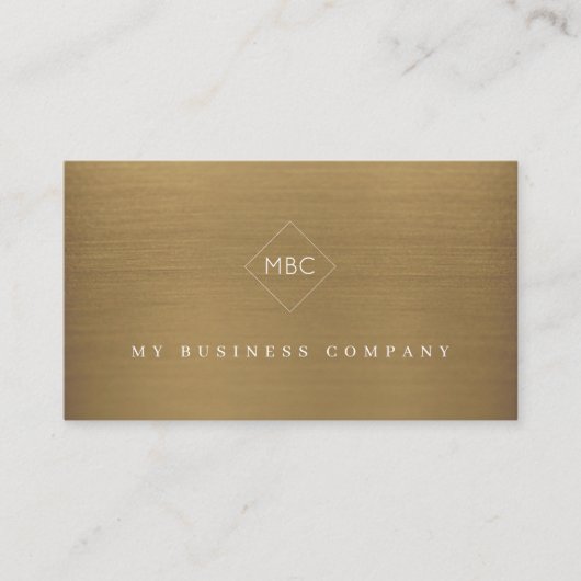 Carte De Visite Copper moderne élégant monogrammed simple (Devant)