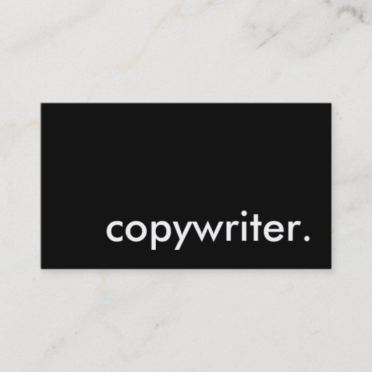 Carte De Visite copywriter. (Devant)