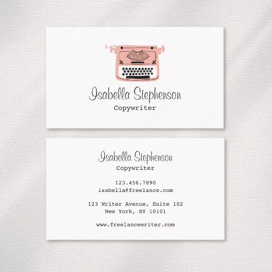 Carte De Visite Copywriter Freelance Author Writer Editor