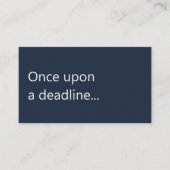 Carte De Visite Copywriter Freelance Writer Modern Navy Blue White (Devant)