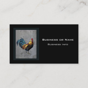 Carte De Visite Coq Bantam coloré