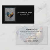 Carte De Visite Coq Bantam coloré (Devant / Derrière)