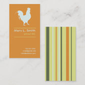 Carte De Visite Coq bleu (Devant / Derrière)