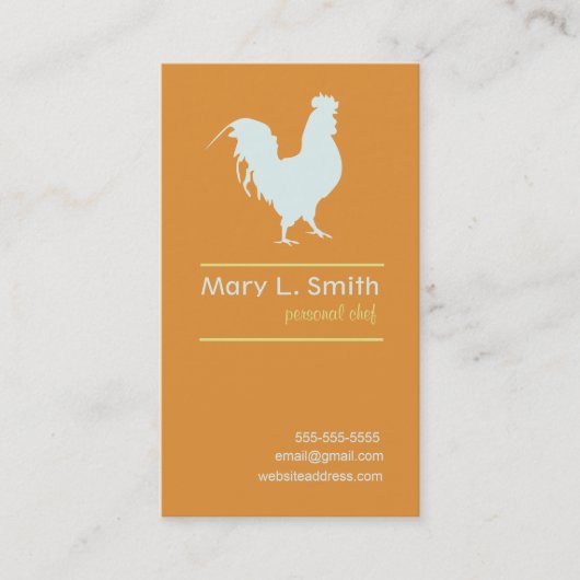 Carte De Visite Coq bleu (Devant)