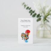 Carte De Visite Coq célèbre de Barcelos Nr 06 - édition florale (Debout devant)