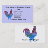 Carte De Visite Coq de Colorwashed (Devant / Derrière)