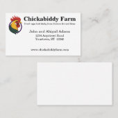 Carte De Visite Coq d'or ferme d'oeufs fermier pays (Devant / Derrière)