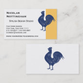 Carte De Visite Coq pourpre fier (Devant / Derrière)