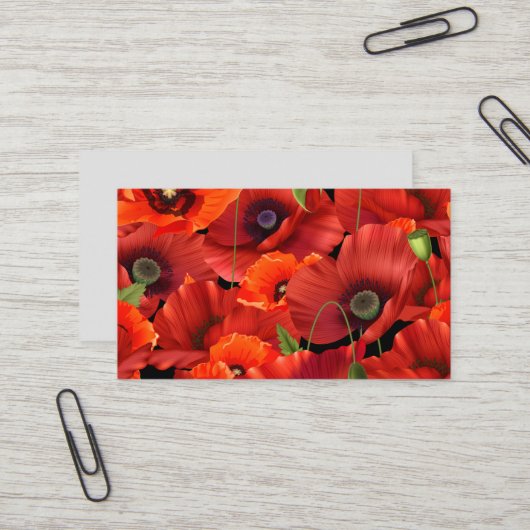 Carte De Visite Coquelicot (Devant/Arrière en situation)