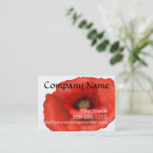 Carte De Visite Coquelicot rouge (Debout devant)