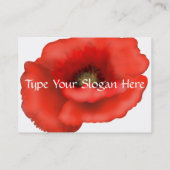 Carte De Visite Coquelicot rouge (Dos)