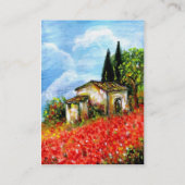 CARTE DE VISITE COQUELICOTS EN TOUSCANIE (Dos)