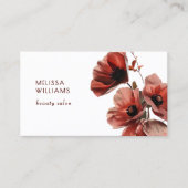 Carte De Visite Coquelicots Fleurs Blanches (Devant)