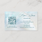 Carte De Visite Coques holographiques turquoise Iridescentes (Dos)