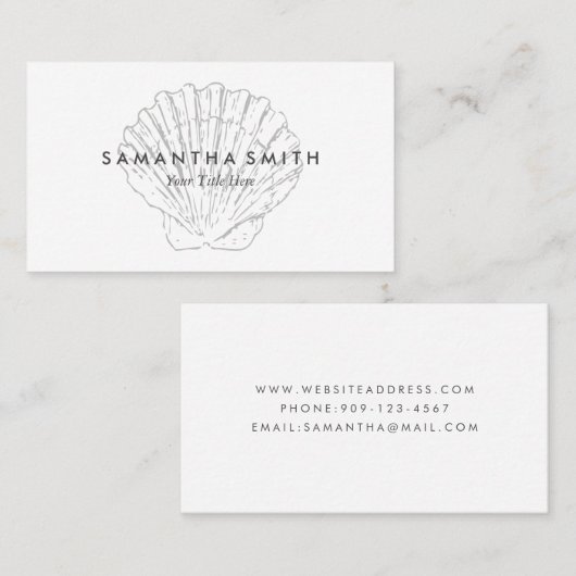 Carte De Visite Coquillage (Devant / Derrière)