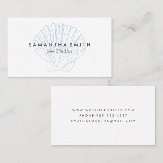Carte De Visite Coquillage (Devant / Derrière)