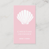 Carte De Visite coquillage blanc (Devant)