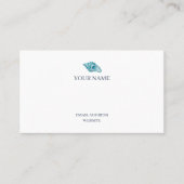 Carte de visite Coquillage Conque Rayure Bleue (Devant)