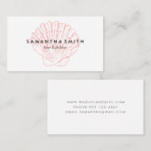 Carte De Visite Coquillage rose (Devant / Derrière)