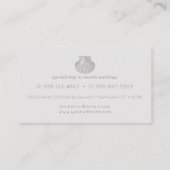 Carte De Visite Coquillage subtil | Thème plage | Gris classique (Dos)