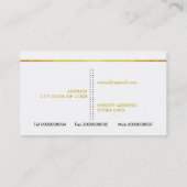 Carte De Visite Coquillages d'aquarelle et polygone de feuille d'o (Dos)