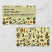Carte De Visite Coquillages de coquillages Mollusk Clam Élégant Ar (Devant / Derrière)