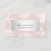 Carte De Visite Coquillages De Plage Elégante Parties scintillant  (Devant)