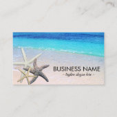 Carte De Visite Coquillages d'étoiles de mer sur la belle plage Pe (Devant)