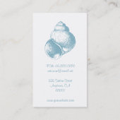 Carte De Visite Coquille de mer bleue serene (Dos)