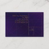 Carte De Visite Coquille de Nautilus - Chakras d'aquarelle sur vio (Dos)