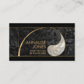 Carte De Visite Coquille de Nautilus - Peaux et Abalone Noir (Devant)