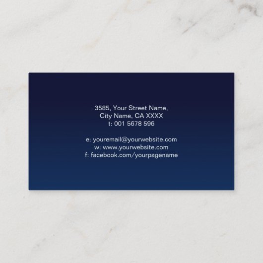 Carte De Visite Coquille double spirale Nautilus (Dos)