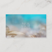 Carte De Visite Coquilles de mer élégantes Plage tropicale bleue (Dos)