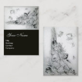 Carte De Visite COQUILLES D'HUÎTRES AVEC JEUNE FILLE Papier Perle (Devant / Derrière)